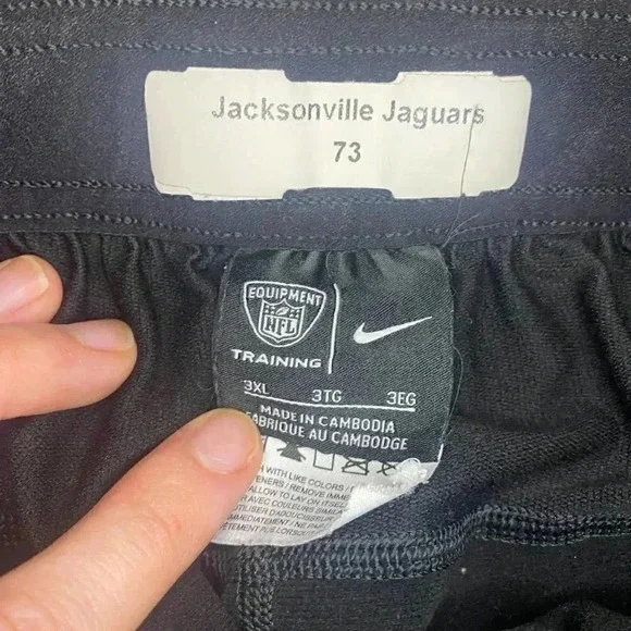 Mens Nike NFL Equipment Black Sweatpants - Player Worn - 3XL